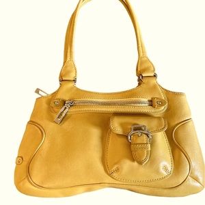 COLE HAAN Leather Mustard Yellow Bag